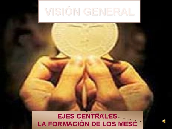 VISIÓN GENERAL EJES CENTRALES LA FORMACIÓN DE LOS MESC 