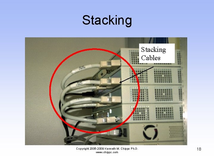 Stacking Cables Copyright 2005 -2009 Kenneth M. Chipps Ph. D. www. chipps. com 18