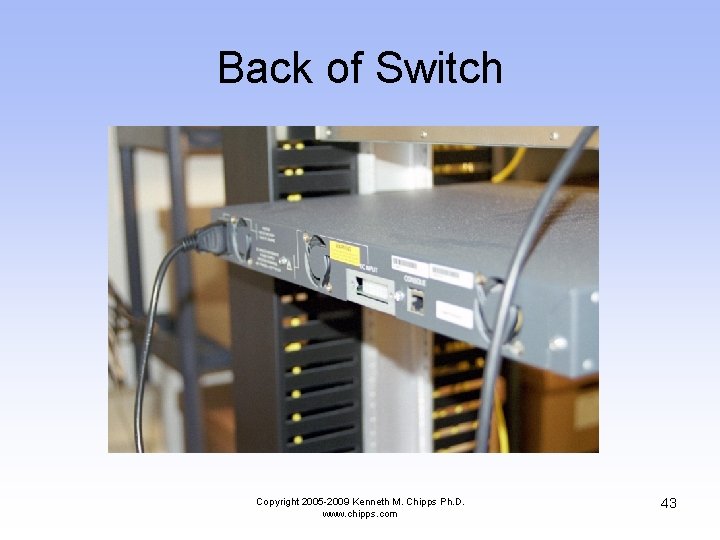 Back of Switch Copyright 2005 -2009 Kenneth M. Chipps Ph. D. www. chipps. com