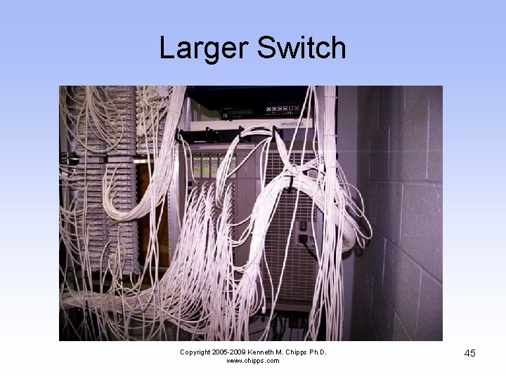 Larger Switch Copyright 2005 -2009 Kenneth M. Chipps Ph. D. www. chipps. com 45