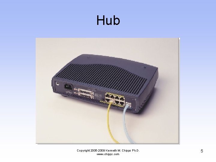Hub Copyright 2005 -2009 Kenneth M. Chipps Ph. D. www. chipps. com 5 
