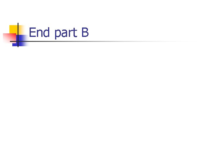 End part B End part B