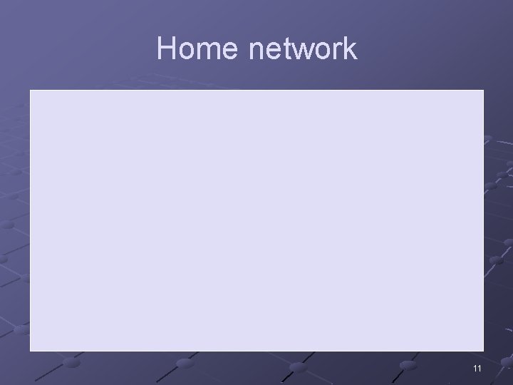 Home network 11 Home network 11