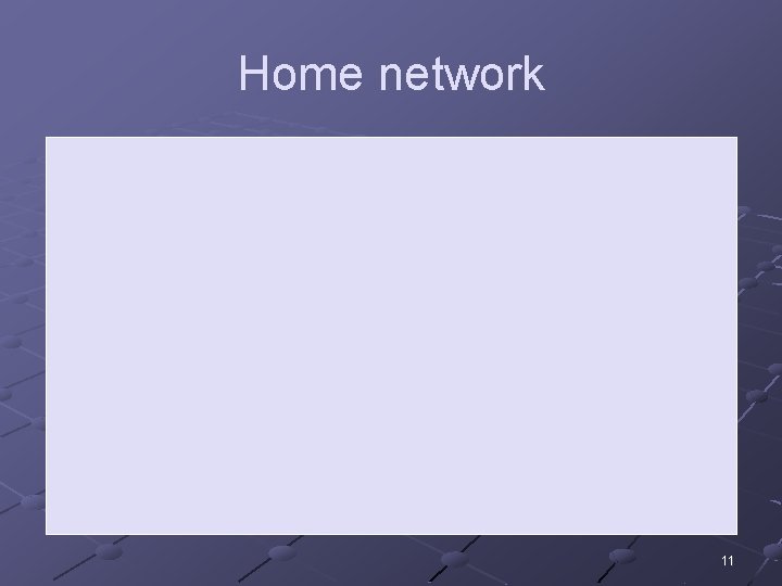 Home network 11 