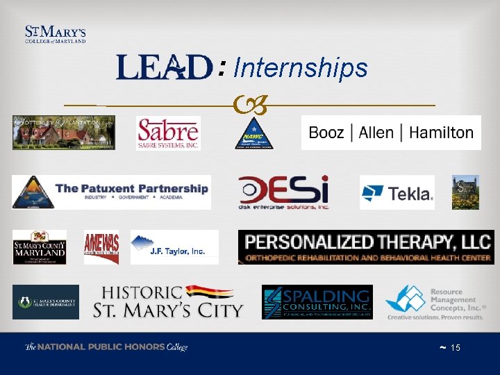 : Internships 15 