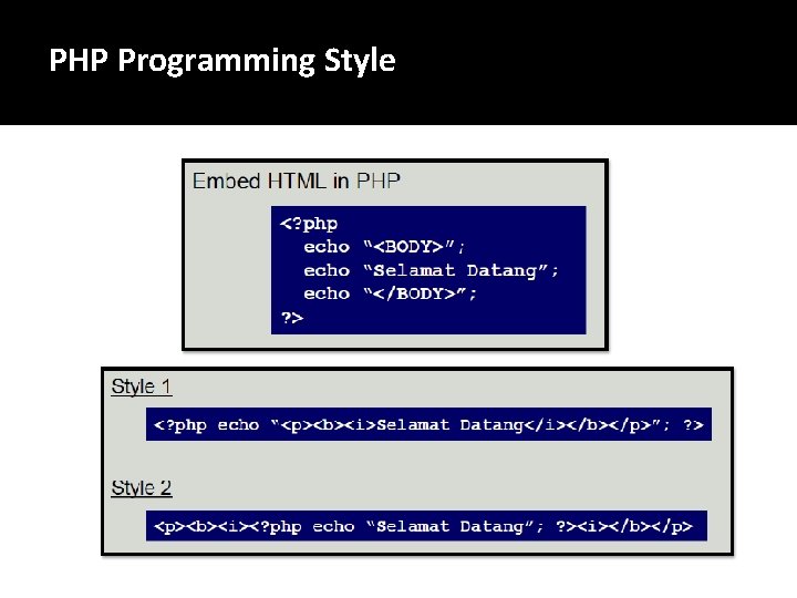 PHP Programming Style 