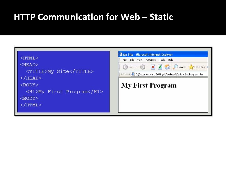 HTTP Communication for Web – Static 