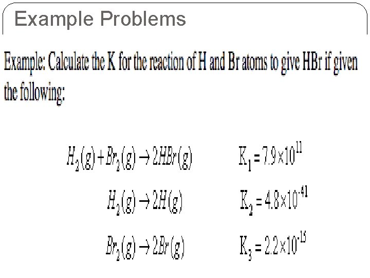 Example Problems 