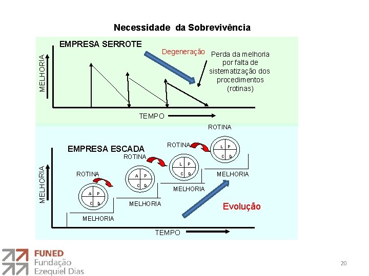 Necessidade da Sobrevivência EMPRESA SERROTE MELHORIA Degeneração Perda da melhoria por falta de sistematização