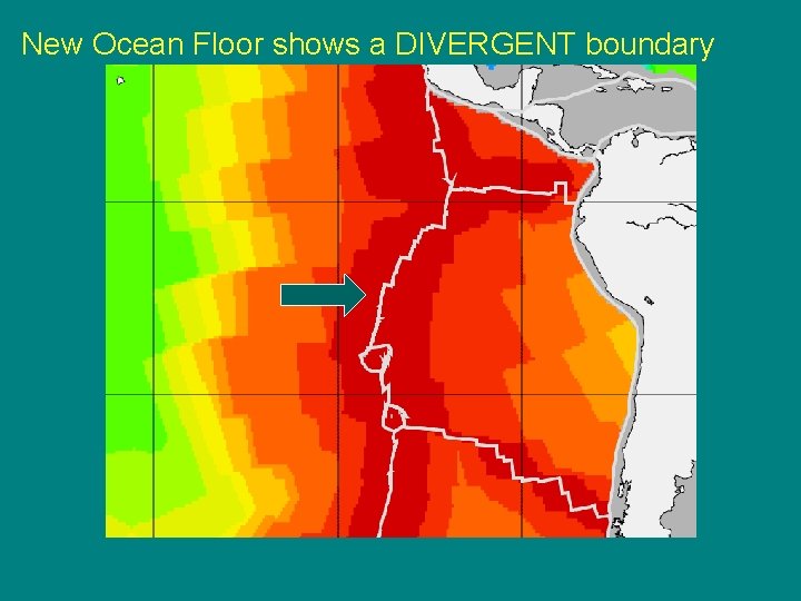 New Ocean Floor shows a DIVERGENT boundary 