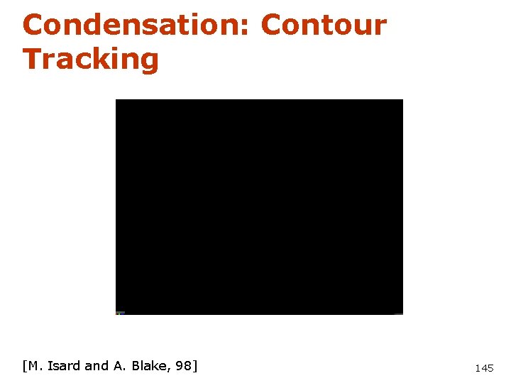 Condensation: Contour Tracking [M. Isard and A. Blake, 98] 145 