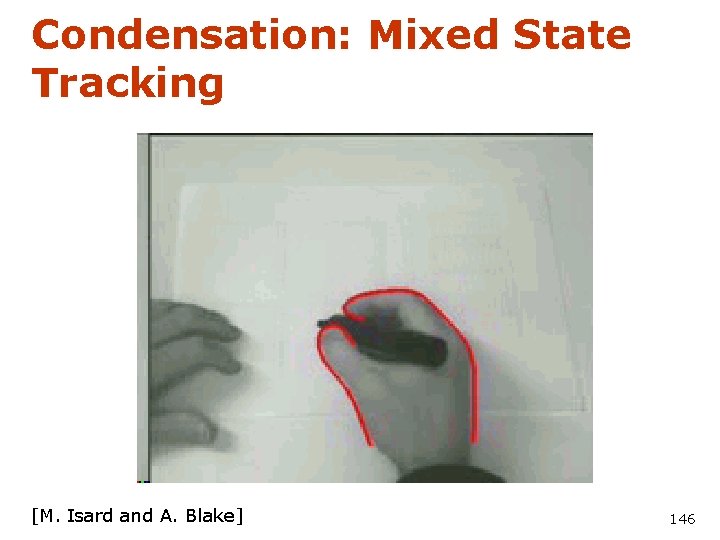 Condensation: Mixed State Tracking [M. Isard and A. Blake] 146 