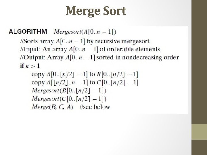 Merge Sort 