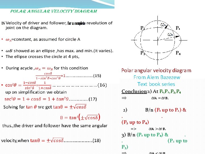 P 2 P 1 P 3 P 4 . . Polar angular velocity diagram