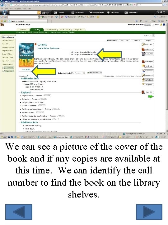 We can see a picture of the cover of the book and if any