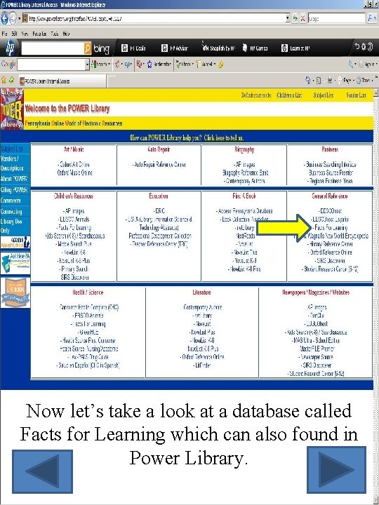 Now let’s take a look at a database called Facts for Learning which can