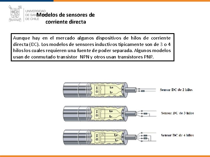Modelos de sensores de corriente directa Aunque hay en el mercado algunos dispositivos de