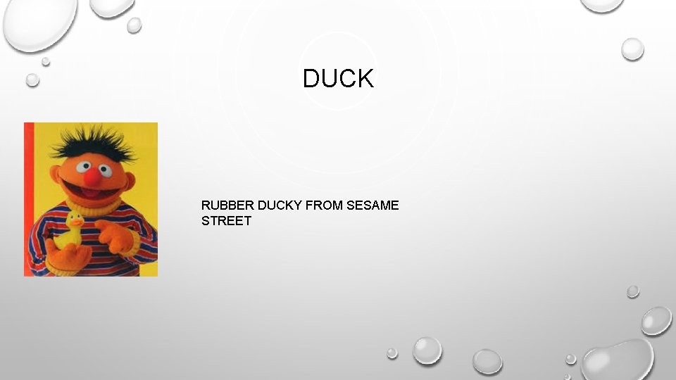 DUCK RUBBER DUCKY FROM SESAME STREET 