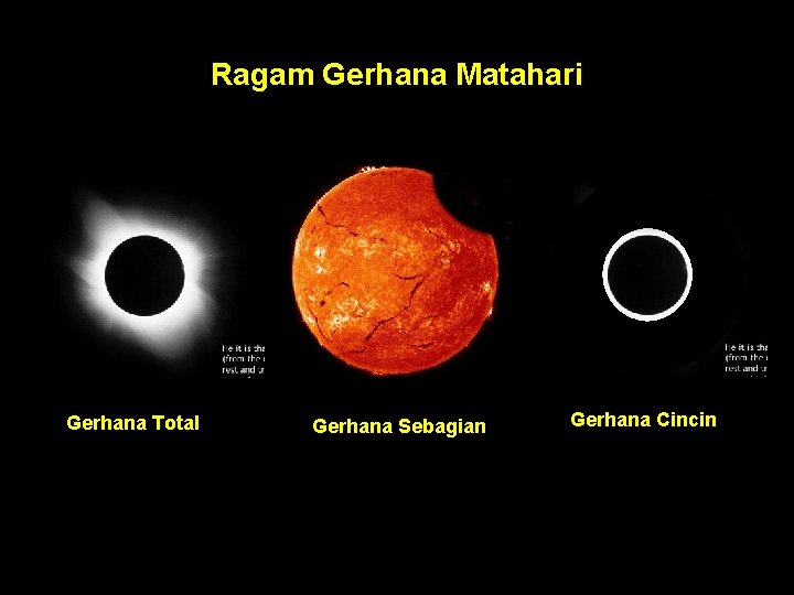 Ragam Gerhana Matahari Gerhana Total Gerhana Sebagian Gerhana Cincin 