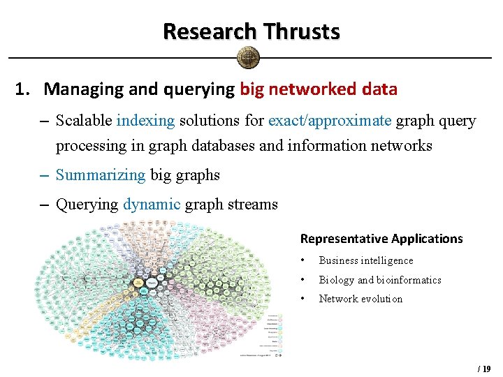 Research Thrusts 1. Managing and querying big networked data – Scalable indexing solutions for Research Thrusts 1. Managing and querying big networked data – Scalable indexing solutions for