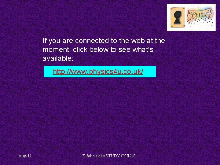 If you are connected to the web at the moment, click below to see