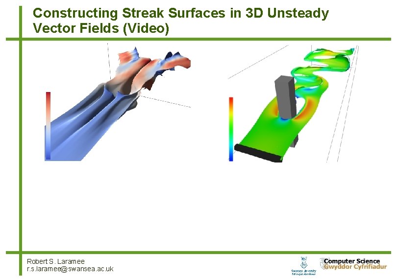 Constructing Streak Surfaces in 3 D Unsteady Vector Fields (Video) Tony Mc. Loughlin, Robert Constructing Streak Surfaces in 3 D Unsteady Vector Fields (Video) Tony Mc. Loughlin, Robert