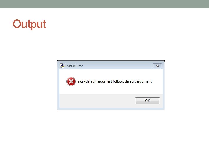 Output 
