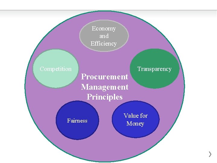 Economy and Efficiency Competition Procurement Management Principles Fairness Transparency Value for Money 