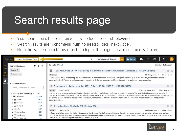 Search results page § § § Your search results are automatically sorted in order