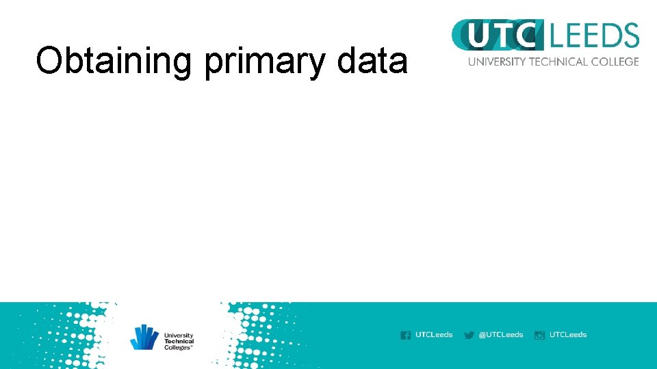Obtaining primary data 