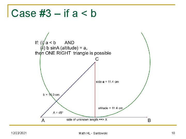 Case #3 – if a < b 12/22/2021 Math HL - Santowski 10 