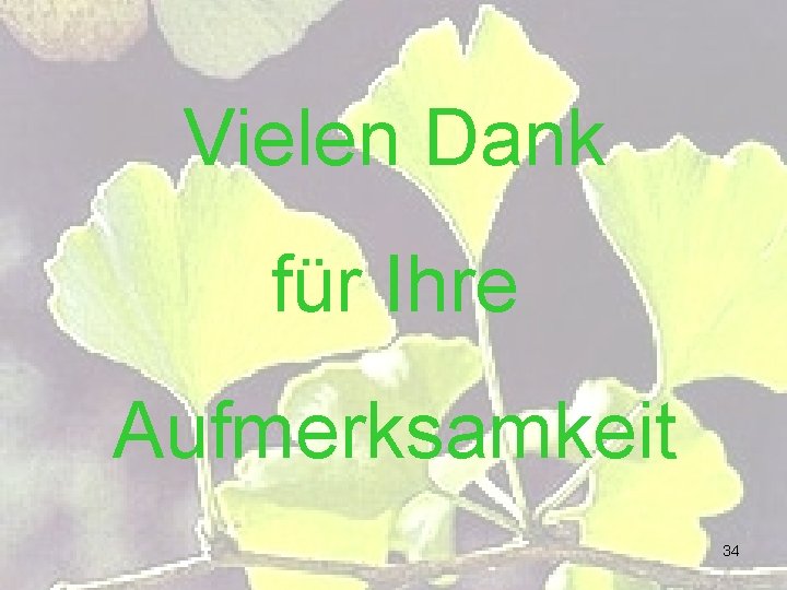 Vielen Dank für Ihre Aufmerksamkeit 34 