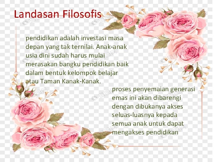 Landasan Filosofis pendidikan adalah investasi masa depan yang tak ternilai. Anak-anak usia dini sudah