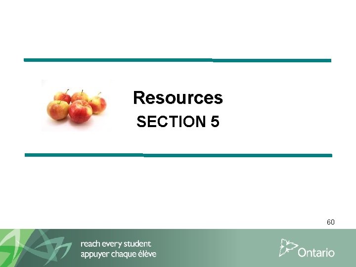 Resources SECTION 5 60 