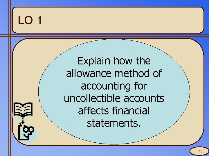 LO 1 Explain how the allowance method of accounting for uncollectible accounts affects financial