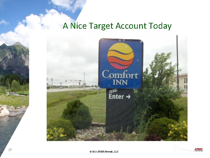 A Nice Target Account Today 27 © 2012 ARMR. Network, LLC 