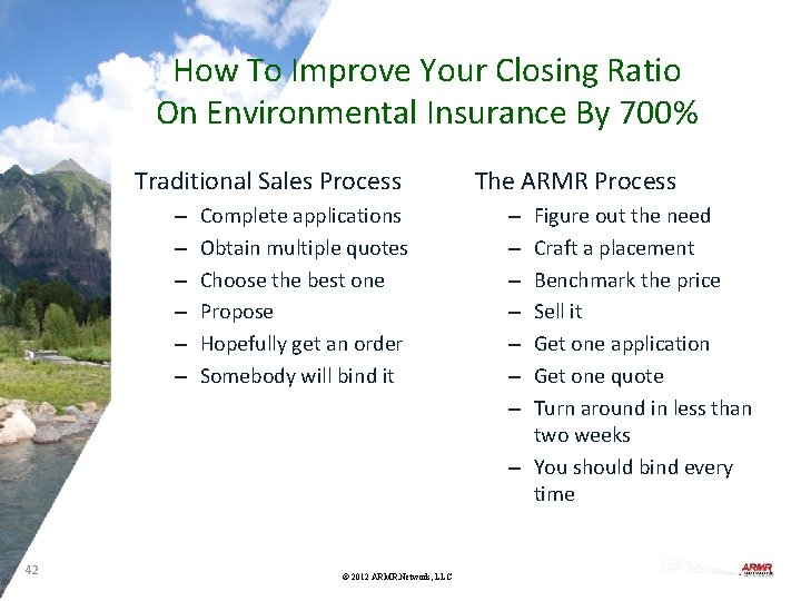 How To Improve Your Closing Ratio On Environmental Insurance By 700% Traditional Sales Process