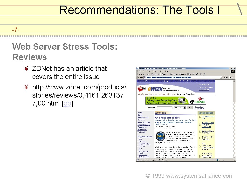 Recommendations: The Tools I -7 - Web Server Stress Tools: Reviews ¥ ZDNet has