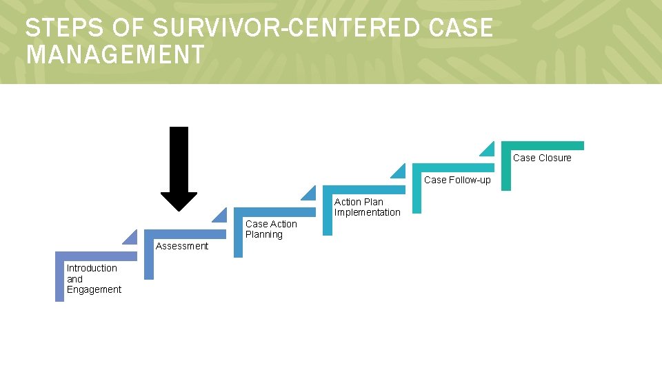 STEPS OF SURVIVOR-CENTERED CASE MANAGEMENT Case Closure Case Follow-up Action Plan Implementation Case Action
