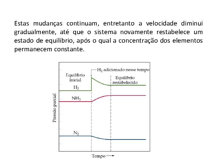 Estas mudanças continuam, entretanto a velocidade diminui gradualmente, até que o sistema novamente restabelece