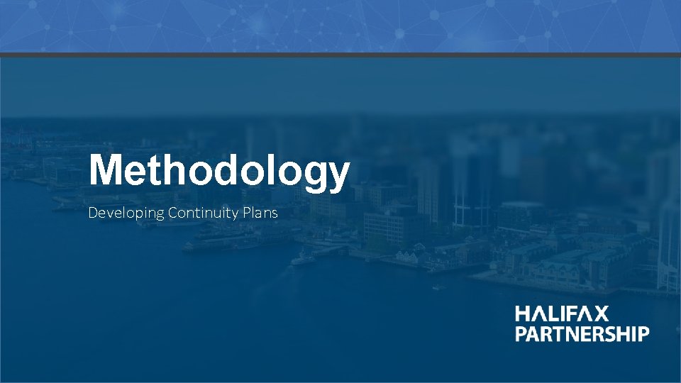 Methodology Developing Continuity Plans 