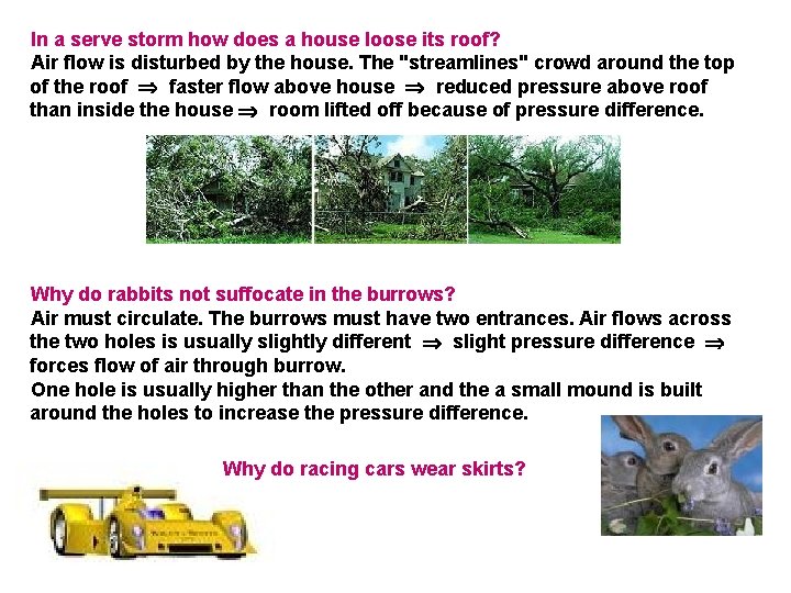In a serve storm how does a house loose its roof? Air flow is