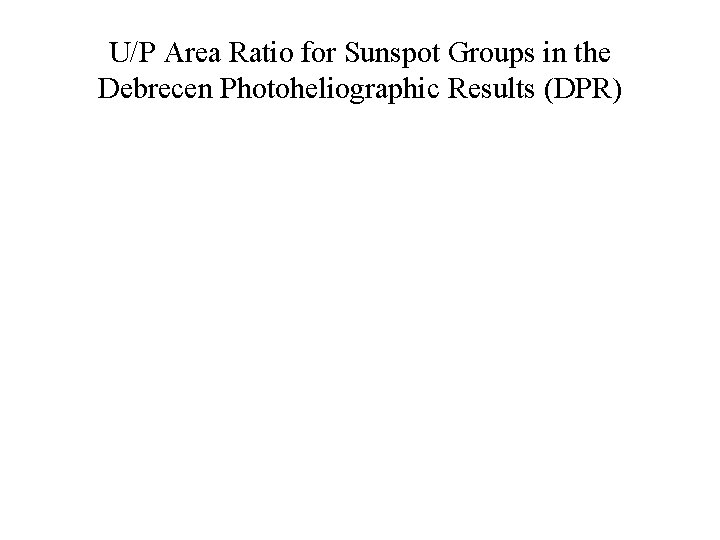 U/P Area Ratio for Sunspot Groups in the Debrecen Photoheliographic Results (DPR) 