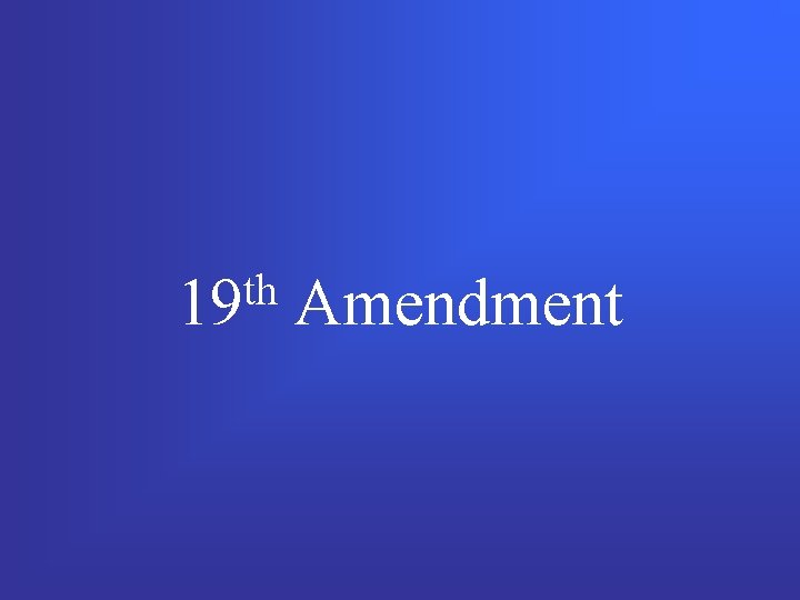 th 19 Amendment 
