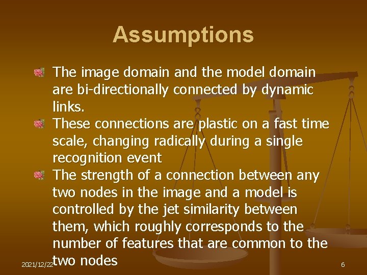 Assumptions The image domain and the model domain are bi-directionally connected by dynamic links.