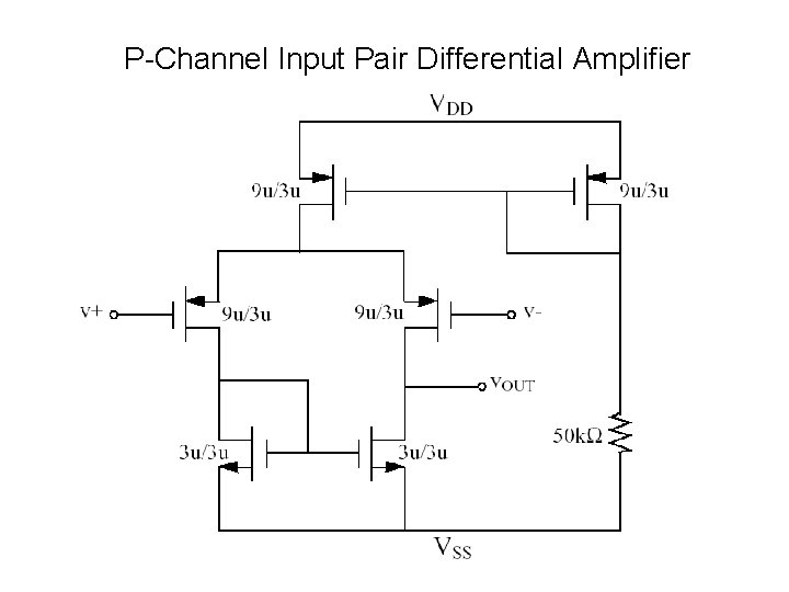 P-Channel Input Pair Differential Amplifier 