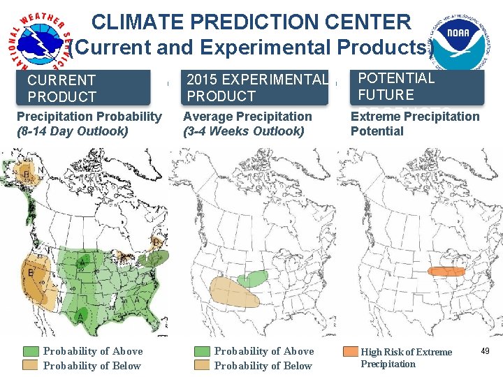 CLIMATE PREDICTION CENTER (Current and Experimental Products) CURRENT PRODUCT Precipitation Probability (8 -14 Day