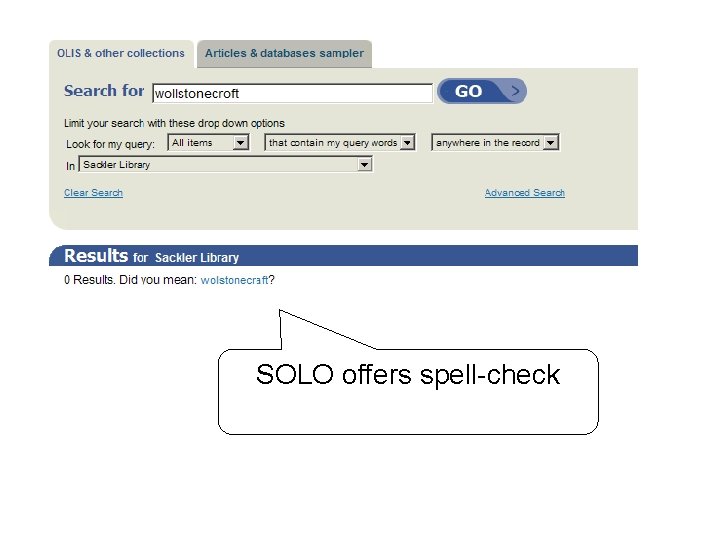 SOLO offers spell-check 