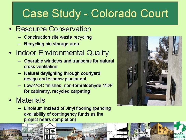 Case Study - Colorado Court • Resource Conservation – Construction site waste recycling –
