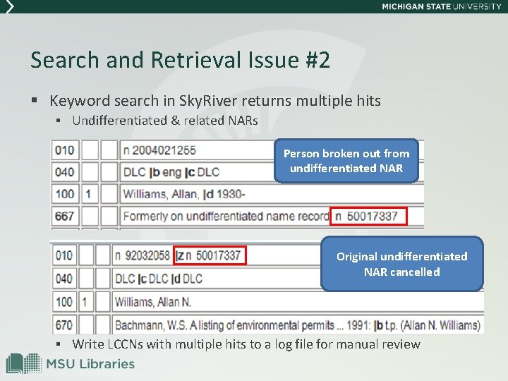 Search and Retrieval Issue #2 § Keyword search in Sky. River returns multiple hits